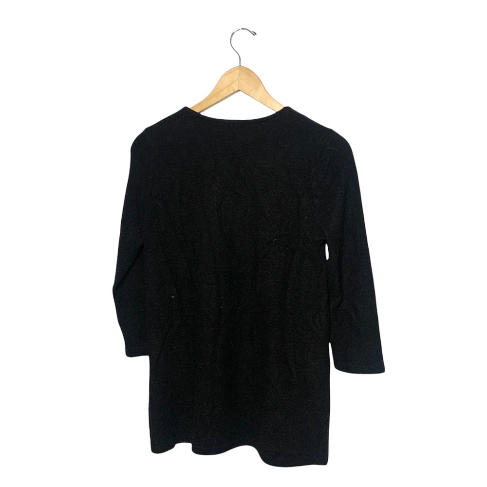 Trisha Tyler| Vintage Black Boho 80’s 70’s Tunic Sweater Size Small - Picture 4 of 4